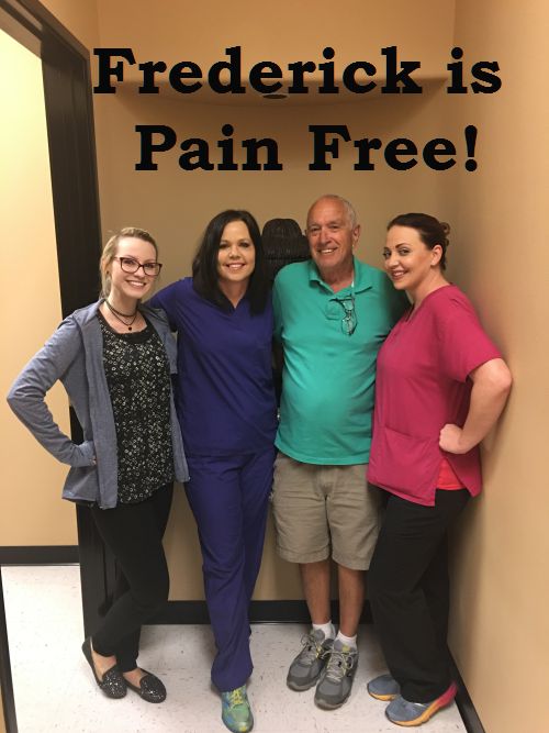 Frederick is pain free after Dr. Tollestrup removed his piriformis muscle. 